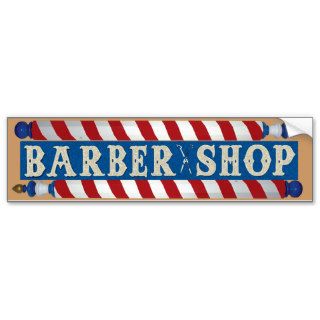 Barber Pole Bumper Sticker