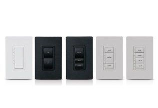 Crestron  CLW DIMEX P B T Cameo Wireless In Wall Dimmer, 120V, Black Textured   Dimmer Switches  