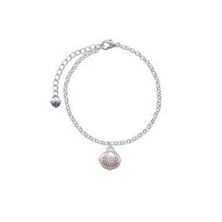 Large Silver Baseball   Two Sided Elegant Charm Bracelet [Jewelry] [Jewelry] Jewelry