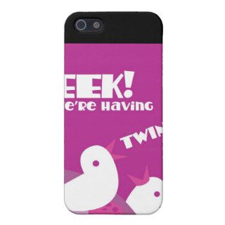 EEK we're having twins greeting card tweeter bird iPhone 5 Covers