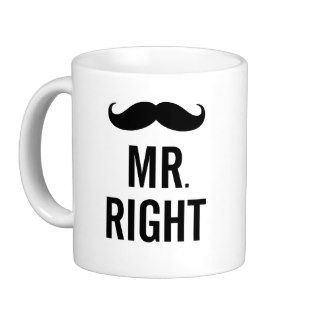 Mr. Right Mustache Mug