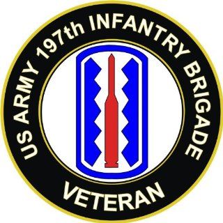 US Army Veteran 197th Infantry Brigade Decal Sticker 3.8" 