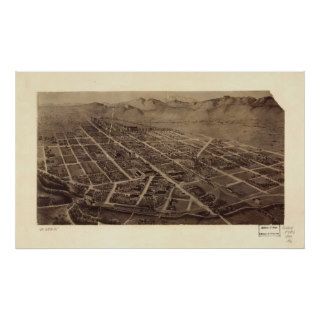 1899 Fort Collins, CO Birds Eye View Panoramic Map Posters
