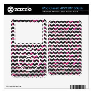 Giraffe Hot Pink and Black Print Decal For iPod