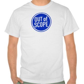 Out of Scope, blue T shirt