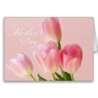 Happy Mother's Day Pink Tulips Card