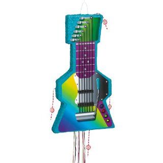 Rock Guitar Pinata, Pull String 33" x 18.5" Toys & Games