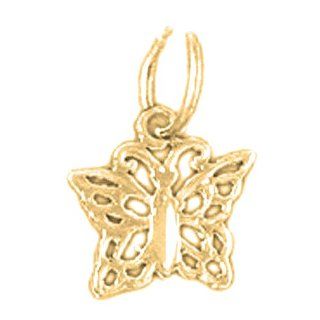 Gold Plated 925 Sterling Silver Butterfly Pendant Jewels Obsession Jewelry