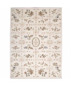 Nourison Hand knotted Legacy Trapunto Ivory Wool/Silk Rug (8'6 x 11'6) Nourison 7x9   10x14 Rugs