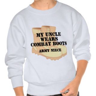 Army Niece Uncle Desert Combat Boots Sweatshirt