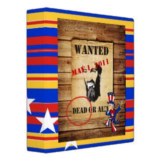 Patriotic Obama Wanted Poster Vinyl Binder