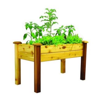 Gronomics 24 in. x 48 in. x 30 in. Safe Finish Elevated Garden Bed EGB 24 48S