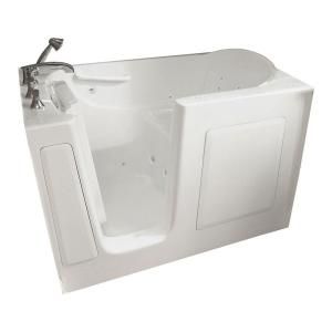 American Standard 5 ft. Left Hand Drain Walk In Whirlpool Tub with Quick Drain in White 3060.104.WLW