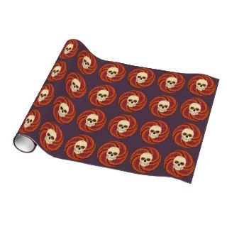 Psychedelic Skull Wrapping Paper