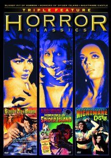 Horror Classics Triple Feature (Bloody Pit of Horror / Horrors of Spider Island / Nightmare Castle) Mickey Hargitay, Alex D'arcy, Barbara Steele Movies & TV
