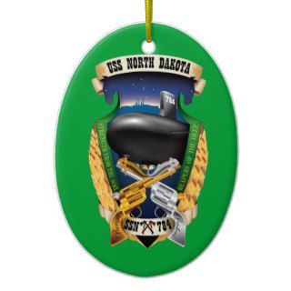 USS North Dakota SSN 784 Christmas Ornament