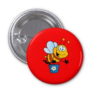 Bee Bees Bug Bugs Insect Cute Cartoon Animal Pinback Buttons