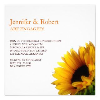 Sunflower Engagement Invitation