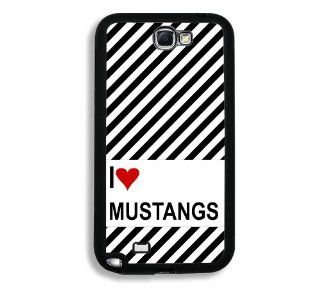 Love Heart Mustangs Samsung Galaxy Note 2 Note II N7100 Case   Fits Samsung Galaxy Note 2 Note II N7100 Cell Phones & Accessories