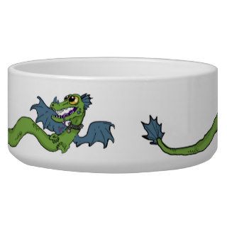Wrap Around Dragon Dog Bowl