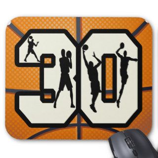 Number 30 Basketball Mouse Pad