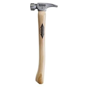 Stiletto 12 oz. Titanium Smooth Face Hammer with 18 in. Curved Hickory Handle TI12SC
