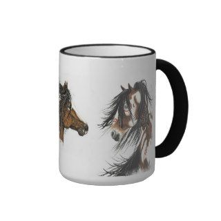 Run Free Majestic Mustang Horses by BiHrle Mugs