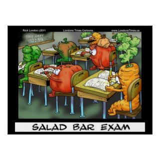 Salad Bar Exam Funny Gifts Posters