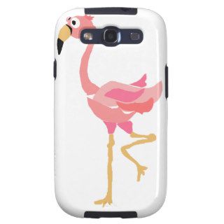 WW  Funny Flamingo Primitive Art Cartoon Galaxy S3 Cover