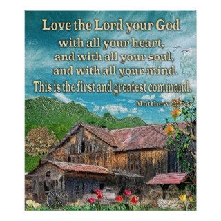 Love the Lord your God with all your heart Posters