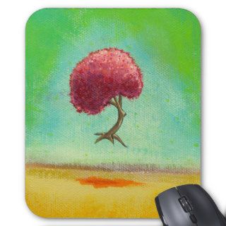 Inspirational art fun modern painting hopeful tree mousepad