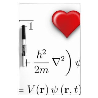 I heart Schrodinger equation Dry Erase Whiteboard
