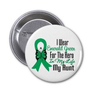 Liver Cancer Ribbon Hero My Aunt Pins
