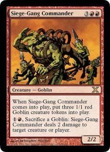Siege Gang Commander (Magic the Gathering  10th Edition #234 Rare) Toys & Games