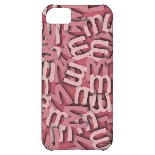 Letter M Pink iPhone 5C Cases