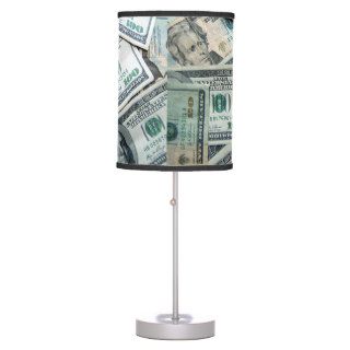 Money Hundred Dollar Bills Desk Lamps