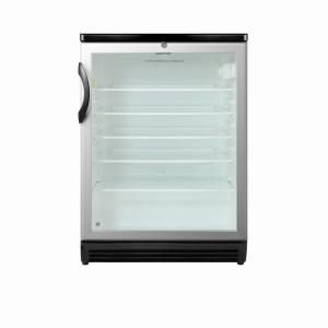 Summit Appliance 5.5 cu. ft. Mini Refrigerator in Black with Glass Door and Lock SCR600BL