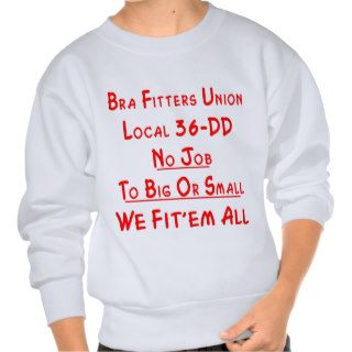 Bra Fitters Union Local 36 DD Pullover Sweatshirts