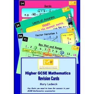 Higher GCSE Mathematics Revision Cards Mary Ledwick 9780906588758 Books