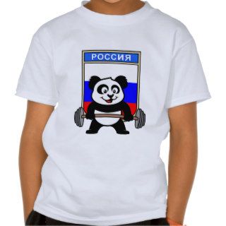 Russia Weightlifting Panda Shirt