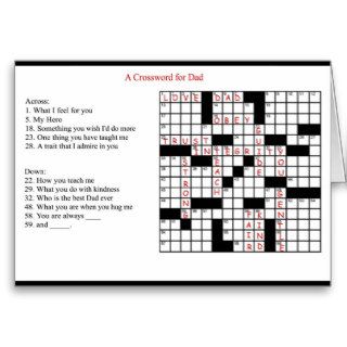 A Crossword for Dad Greeting Card