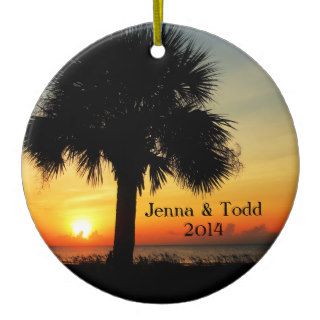 Palm Tree Sunrise Ornament