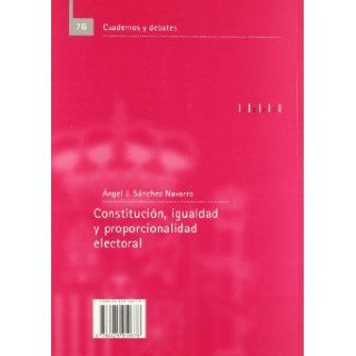 Constitucion, Igualdad y Proporcionalidad Electoral 9788425910678 Books