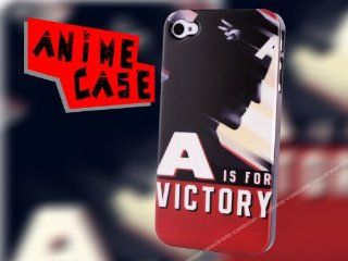 iPhone 4 & 4S HARD CASE anime Captain America + FREE Screen Protector (C242 0301) Cell Phones & Accessories