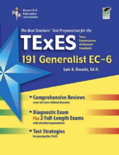 Texes 191 Generalist Ec 6 (Paperback) General Study Guides