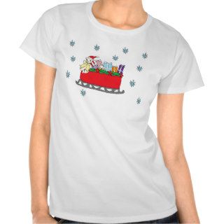 Santa Bear Happy Holidays T shirts