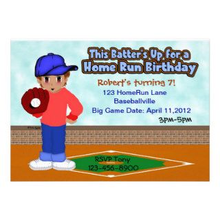 Baseball Sports Party Personalized Invitations