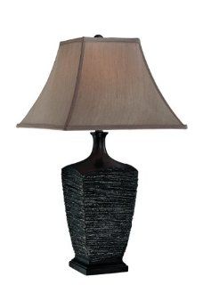 Lite Source LS 21366 Ciolato Table Lamp, Antique Bronze with Square Fabric Shade    