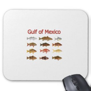 Gulf Of Mexico Saltwater Fish Logo Mouse Pad
