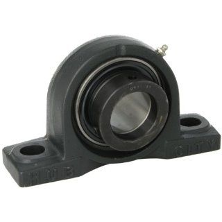 Hub City PB221DRWX2 Pillow Block Mounted Bearing, Normal Duty, High Shaft Height, Relube, Eccentric Locking Collar, Wide Inner Race, Ductile Housing, 2" Bore, 2.5" Length Through Bore, 2.5" Base To Height